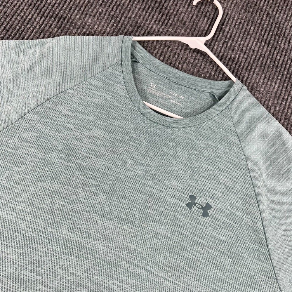 Under Armour Shirt Mens XL Extra Large Blue Short Sleeve Heat Gear Loose Fit Gym